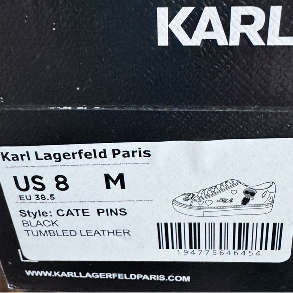 Karl Lagerfield Cate Pins Lace Up Sneaker-sz 8 - Picture 8 of 11